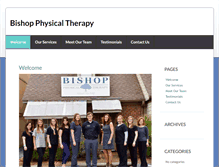 Tablet Screenshot of bishopphysicaltherapy.com